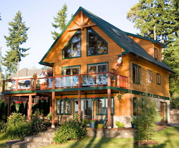 3 Story Log Cabin