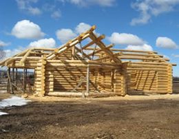 Log Home in Construction
