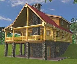 Log Home Plan A14 Little Pioneer