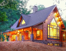Well Lighted Log Home Model
